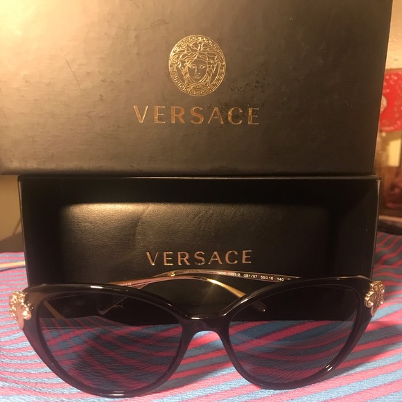Versace Accessories - SALE Authentic Versace Black/Gold Sunglasses